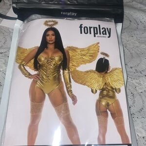 Sexy golden angel costume size s/m